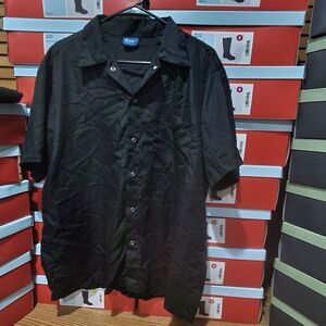 Mens king black button up large or xl
